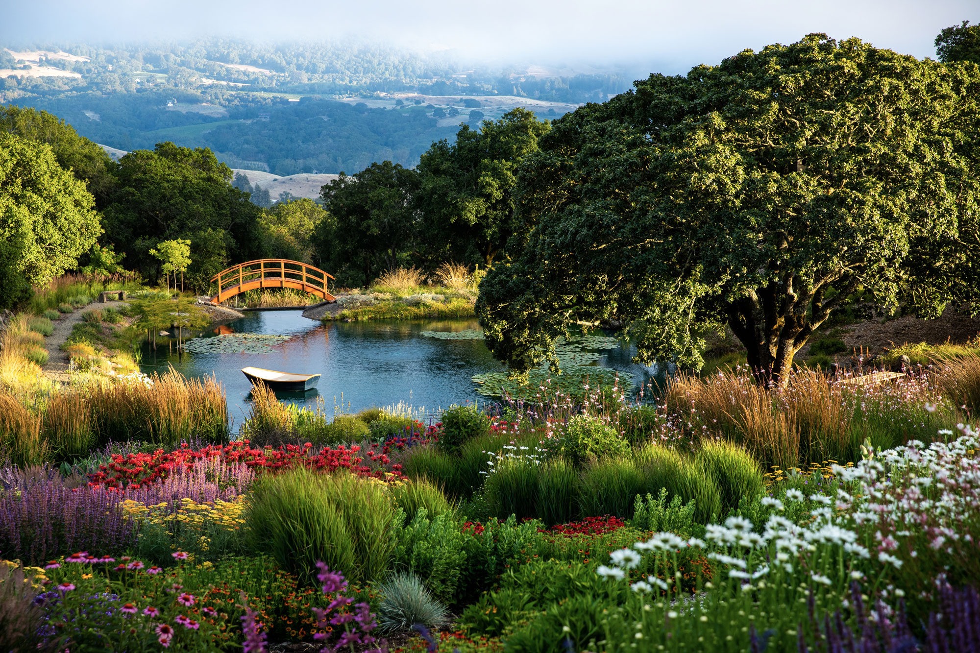 A picturesque Monet inspired garden and property at Coursey Graves in Sonoma County, California