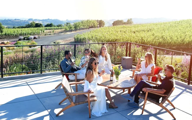Best outdoor wine tasting in Headlsburg, Napa Valley, Sonoma County, California, Coursey Graves