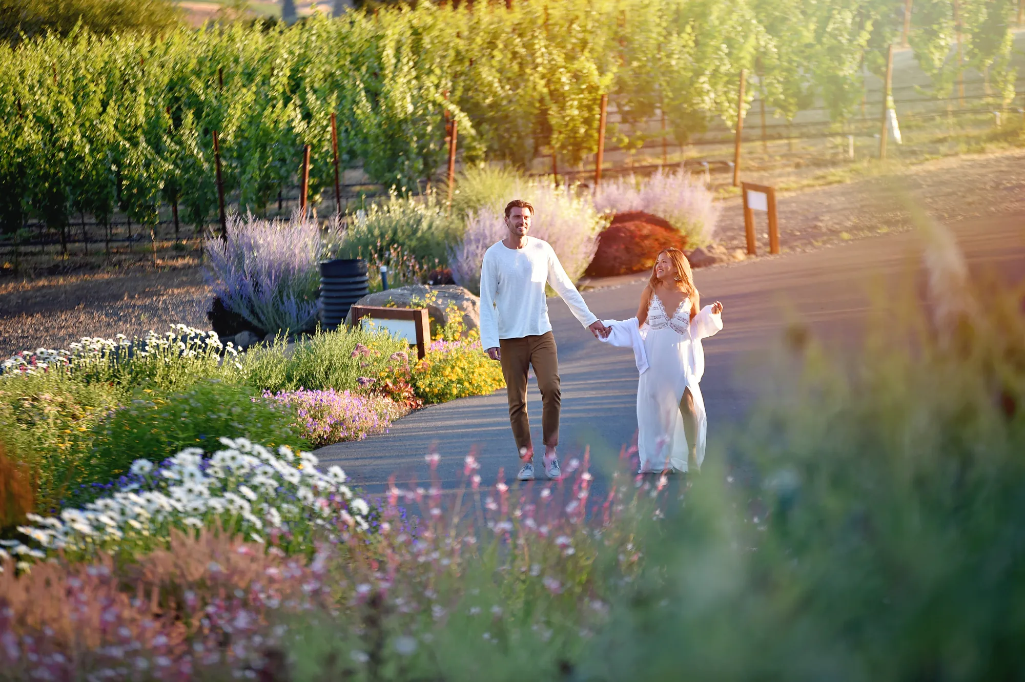 5 Immersed in the gardens at Coursey Graves mountain top winery.