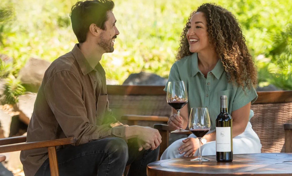 People enjoying Coursey Graves wines