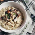 Mushroom Risotta with Peas